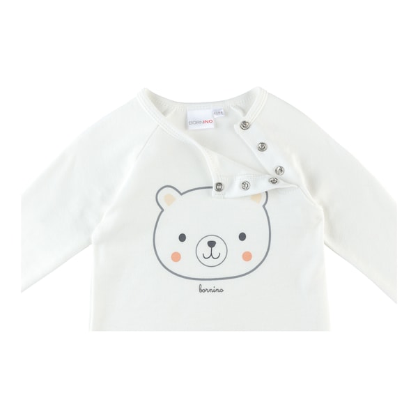 babywalz Bornino - Cute FoxRaglanshirt langarm Bär offwhite Valentinstagsangebot