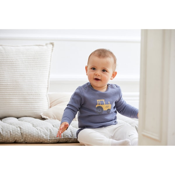 babywalz Bornino - Farm LifeShirt langarm Traktor blau Neuheiten