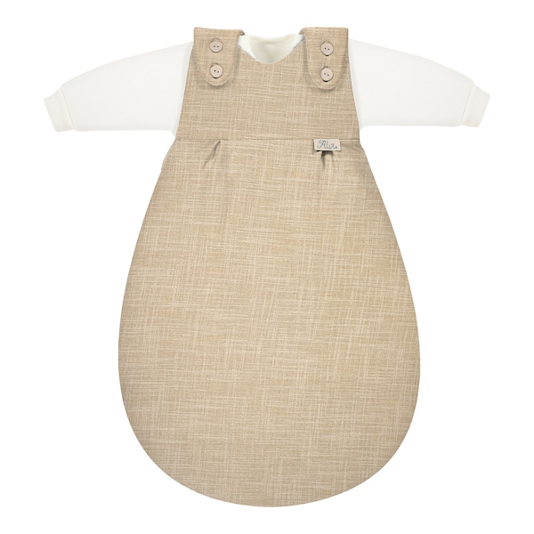 babywalz Alvi - BABY-MÄXCHEN3 tlg. Ganzjahresschlafsack Slub Musselin 2.5 TOG beige / Slub Muslin Angebote