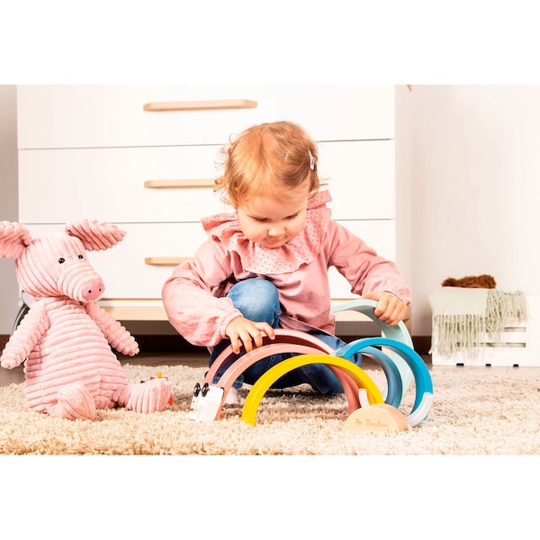 babywalz PinolinoHolzbausteine Regenbogen Ruby Saisonschlussverkauf