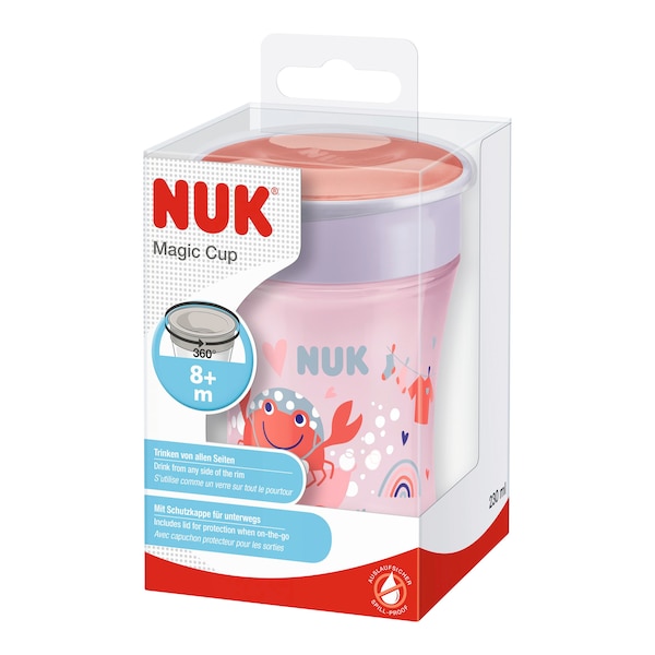 babywalz NUKTrinklernbecher Magic Cup 230 ml rot zollfrei