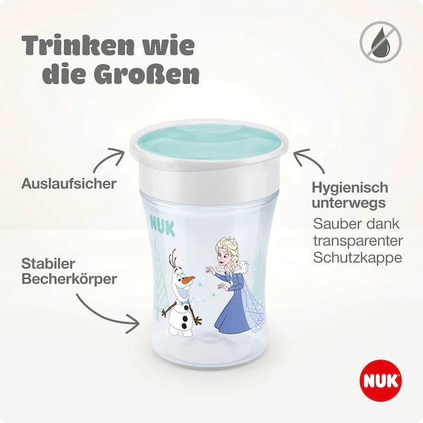 babywalz NUK - DISNEY BABYTrinklernbecher Magic Cup 230 ml türkis 50% Rabatt für begrenzte Zeit