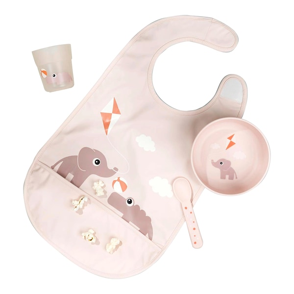 babywalz Done by Deer3-tlg. Geschirrset Foodie Elphee rosa Angebote
