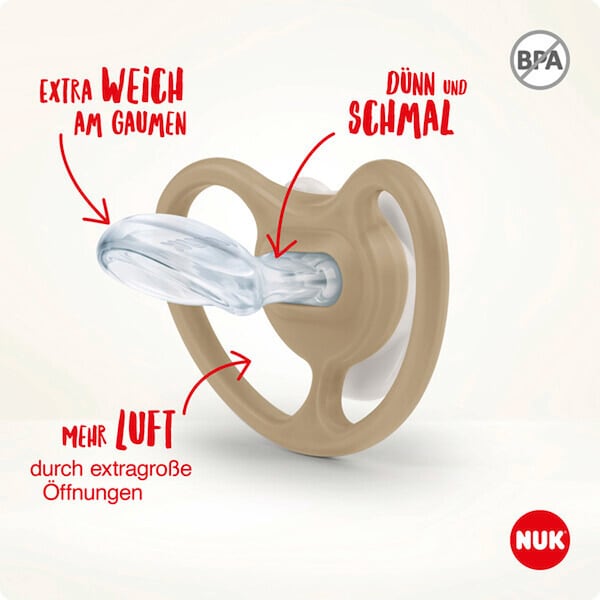 babywalz NUK2er-Pack Schnuller Space Night 0-6M Löwe / Sterne Schlussverkauf