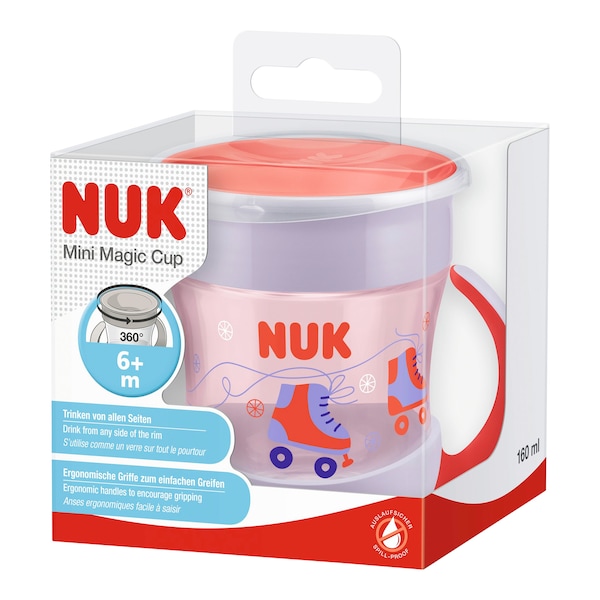 babywalz NUKTrinklernbecher Mini Magic Cup 160ml rot Sonderangebot