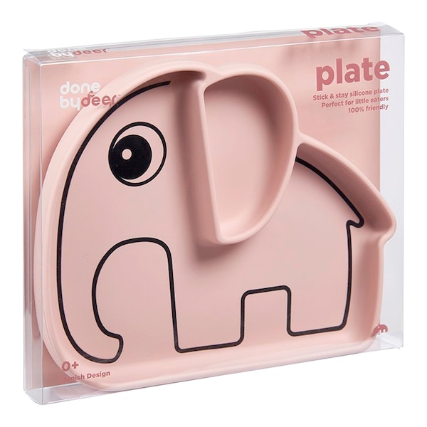 babywalz Done by DeerEsslernteller Silikon Elefant Elphee rosa Begrenztes Angebot