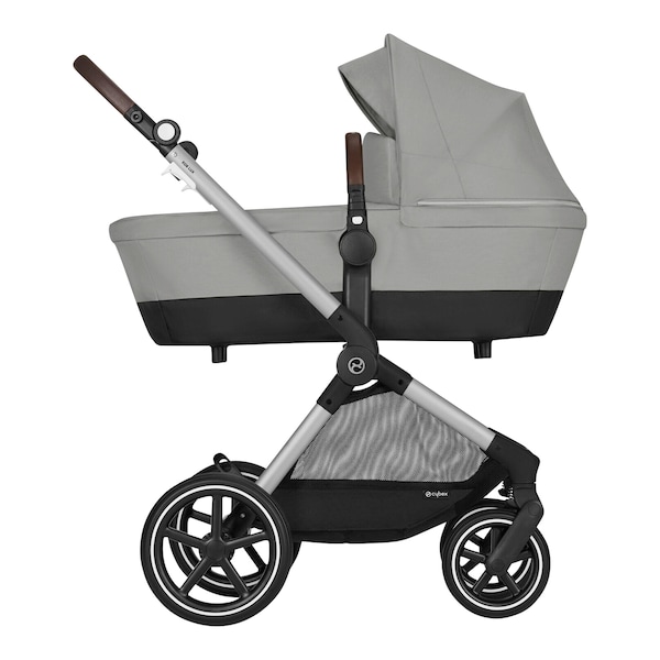 babywalz Cybex - GOLDKombikinderwagen Eos Lux Trio-Set inkl. Babyschale Aton B2 i-Size stone grey Tiefpreis