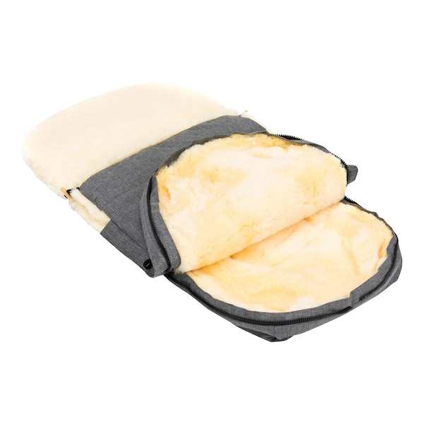 babywalz babycabWinterfußsack Lammfell Lille für Kinderwagen Buggy hellgrau melange Black Friday Preise
