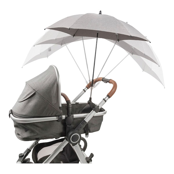 babywalz babycabUniversal Sonnenschirm für Kinderwagen grau melange 2025