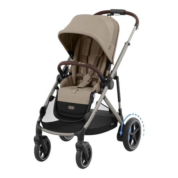 babywalz Cybex - GOLDKinderwagen e-Gazelle Almond beige Top Angebot