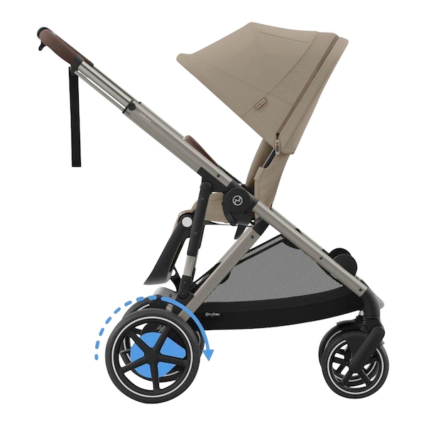 babywalz Cybex - GOLDKinderwagen e-Gazelle Almond beige Top Angebot