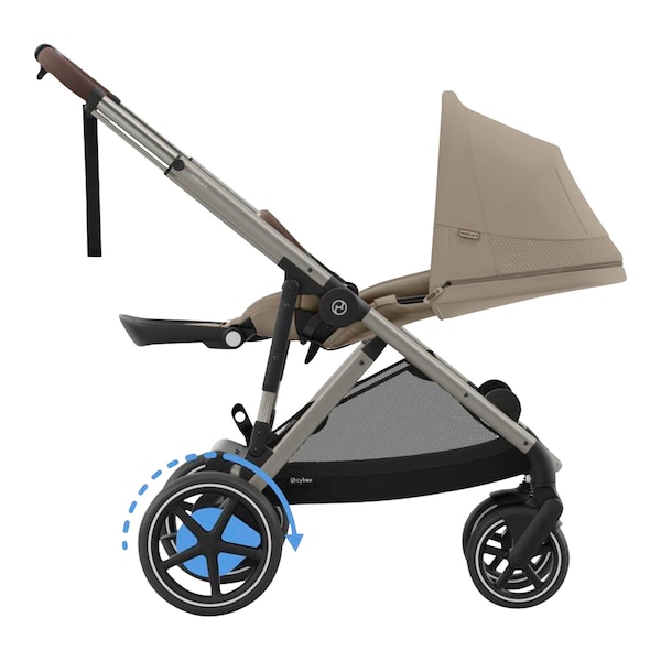 babywalz Cybex - GOLDKinderwagen e-Gazelle Almond beige Top Angebot