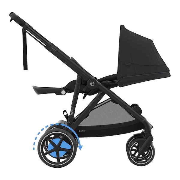 babywalz Cybex - GOLDKinderwagen e-Gazelle moon blck Letzte 3 Tage