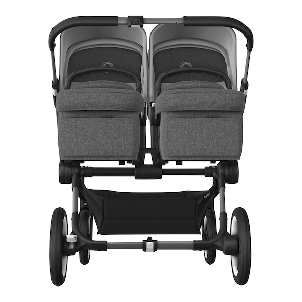 babywalz Bugaboo - DONKEY 5Zwillings- und Geschwisterwagen Bundle Twin graphite / grey melange Großer Ausverkauf
