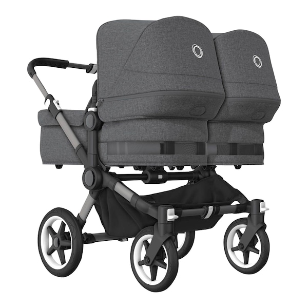 babywalz Bugaboo - DONKEY 5Zwillings- und Geschwisterwagen Bundle Twin graphite / grey melange Großer Ausverkauf
