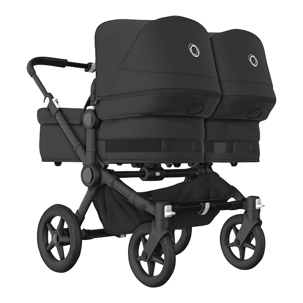 babywalz Bugaboo - DONKEY 5Zwillings- und Geschwisterwagen Bundle Twin black / midnight black Saisonschlussverkauf