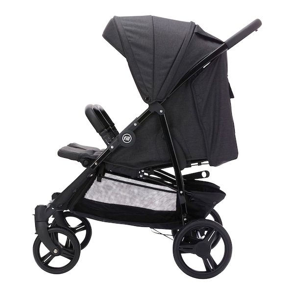 babywalz FillDuo Zwillingswagen schwarz melange Bestseller