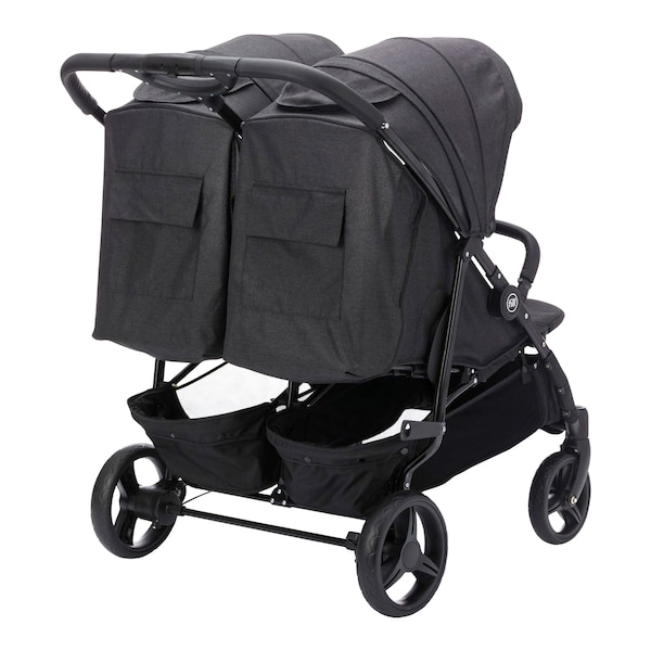 babywalz FillDuo Zwillingswagen schwarz melange Bestseller