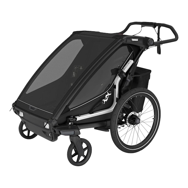 babywalz ThuleFahrradanhänger Chariot Sport 2 Double (2024) black Saisonschlussverkauf