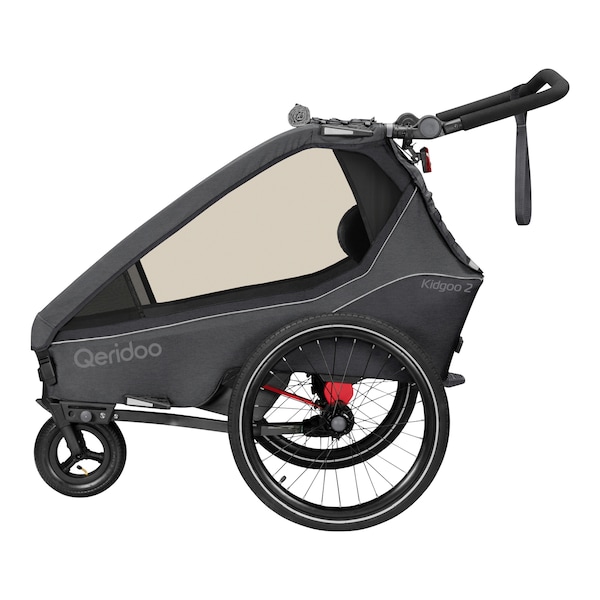 babywalz QeridooFahrradanhänger Kidgoo 2 Steel Grey Weihnachtsangebot