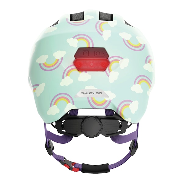 babywalz ABUSFahrradhelm Smiley 3.0 LED blue rainbow Muttertagsangebot