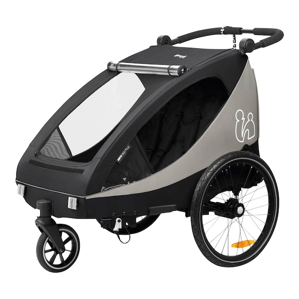 babywalz HauckFahrradanhänger Dryk Duo Plus Black Riesige Ersparnisse