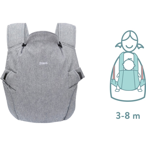 babywalz FillikidNatural Babytrage 2 Tragepositionen stone Verkauf