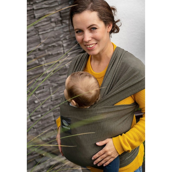 babywalz manduca® - SLINGBabytragetuch 510cm olive Jubiläumsangebot