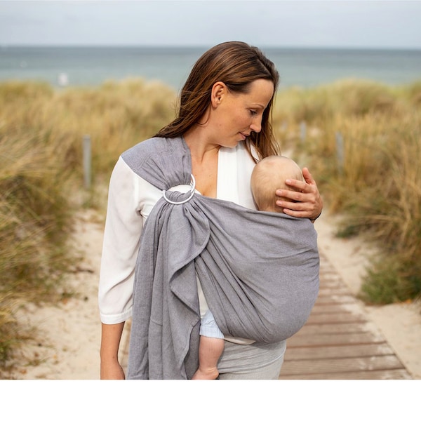 babywalz AMAZONASRing Sling Tragetuch grey Exklusive Angebote