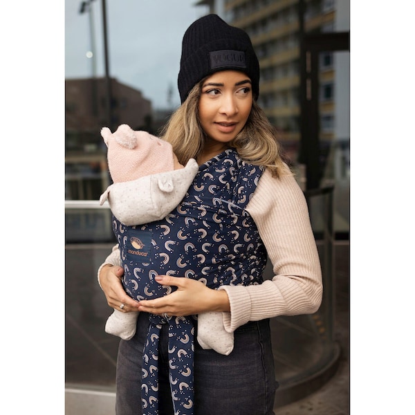 babywalz manduca® - SLINGBabytragetuch 510cm Limited Edition navy / print Neuheiten