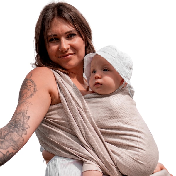 babywalz HOPPEDIZ®Babytragetuch Gewebtes Tragetuch kbA Grenada natur Kostenlose Rückgabe