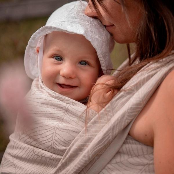 babywalz HOPPEDIZ®Babytragetuch Gewebtes Tragetuch kbA Grenada natur Kostenlose Rückgabe