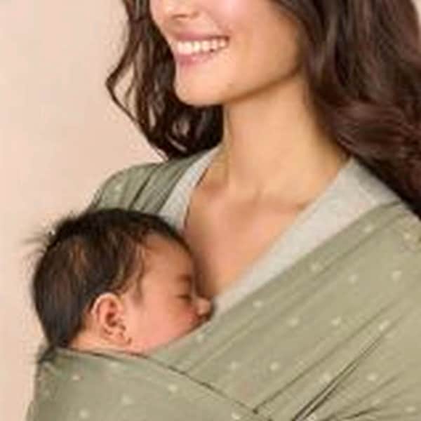 babywalz Ergobaby® - AURA WRAPTragetuch Strick olive diamonds Neueste Stile