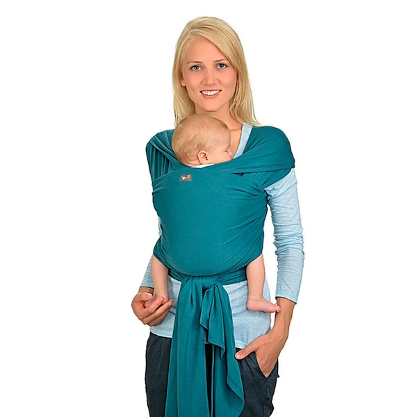 babywalz HOPPEDIZ®Babytragetuch Elastisches Tragetuch petrol Letzte 2 Tage