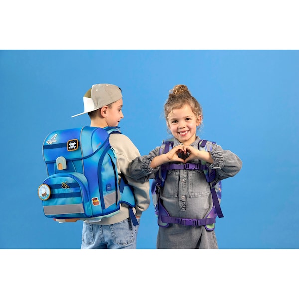 babywalz LässigSchulranzen-Set Boxy Unique gradient 7-tlg. blau Günstiger Verkauf