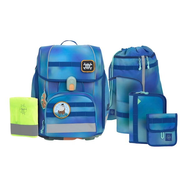 babywalz LässigSchulranzen-Set Boxy Unique gradient 7-tlg. blau Günstiger Verkauf