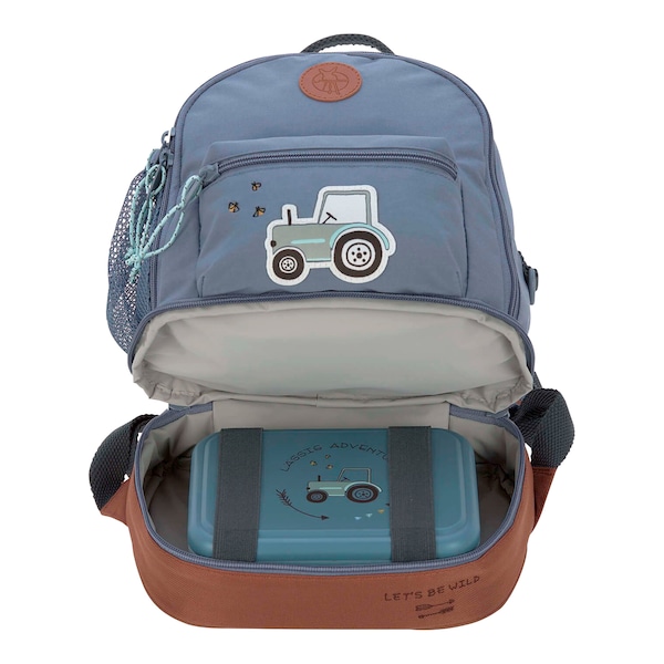 babywalz LässigKindergartenrucksack Mini Backpack Adventure Traktor blue denim Meist gekauft