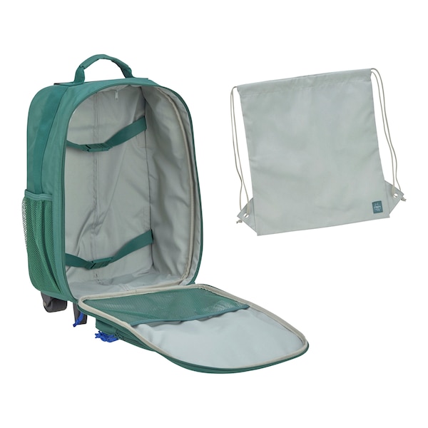 babywalz LässigKindertrolley Little Gang dunkelgrün Fabrik Onlineshop