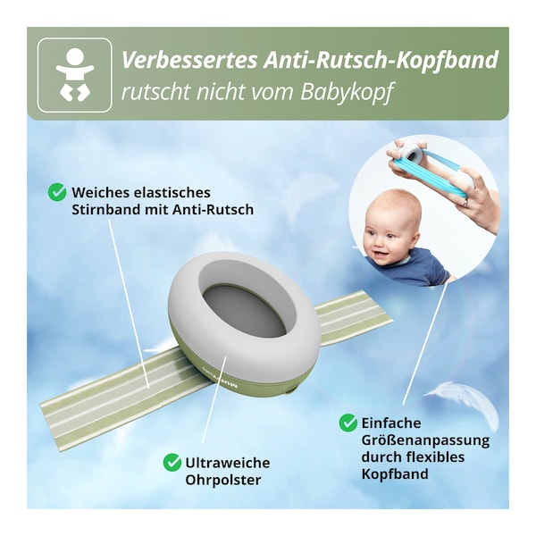babywalz AlpineMuffy Baby Gehörschutz grün Fabrikpreis