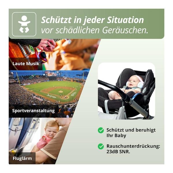 babywalz AlpineMuffy Baby Gehörschutz grün Fabrikpreis