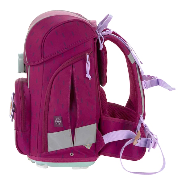 babywalz LässigSchulranzen-Set Boxy Unique 7-tlg. Speckles berry Versandkostenfrei