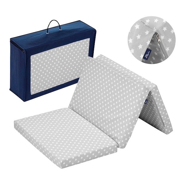 babywalz AlviMatratze für Reisebett 60x120 cm grau / kleiner Stern Saisonale Angebote
