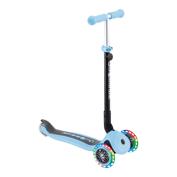 babywalz Globber3in1 Scooter Go-Up mit Leuchtrollen pastellblau Fabrikladen