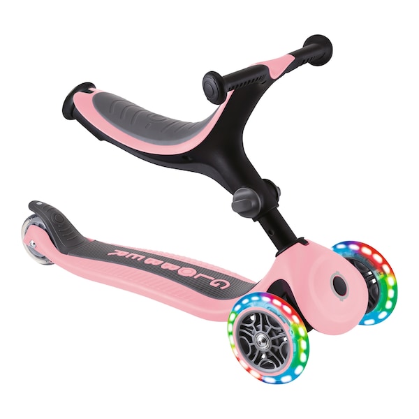 babywalz Globber3in1 Scooter Go-Up mit Leuchtrollen pastellrosa Speichern exportieren