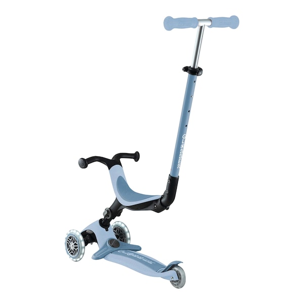 babywalz GlobberScooter 3in1 Go-Up active ECO mit Leuchtrollen blaubeere blaubeere Rabatte dieses Monats