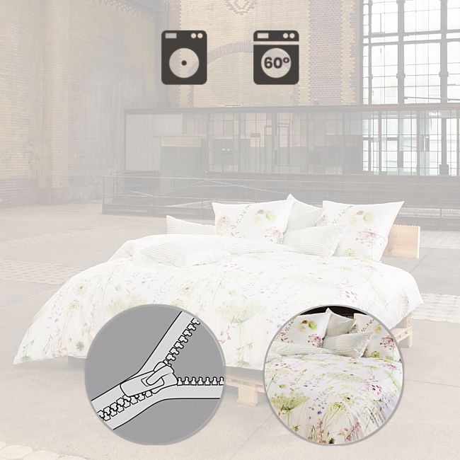 babybutt Estella Mako-Satin Wendebettwäsche "Meadow" Cyber Monday