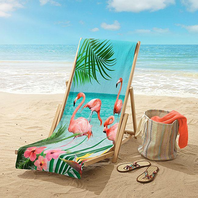 babybutt Good Morning Polyvelours Strandtuch "Flamingo" Kostenloser Versand international