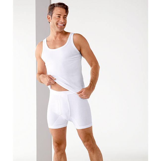 babybutt Erwin Müller Doppelripp Herren-Unterhemd im 4er-Pack Kostenloser Versand international