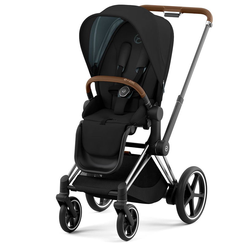 babyonlineshop CYBEX e-PRIAM Kinderwagen Sepia Black Bundle New Generation inkl. 8 Zubehörartikel Neueste Stile