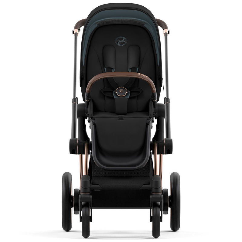 babyonlineshop CYBEX e-PRIAM Kinderwagen Sepia Black Bundle New Generation inkl. 8 Zubehörartikel Neueste Stile